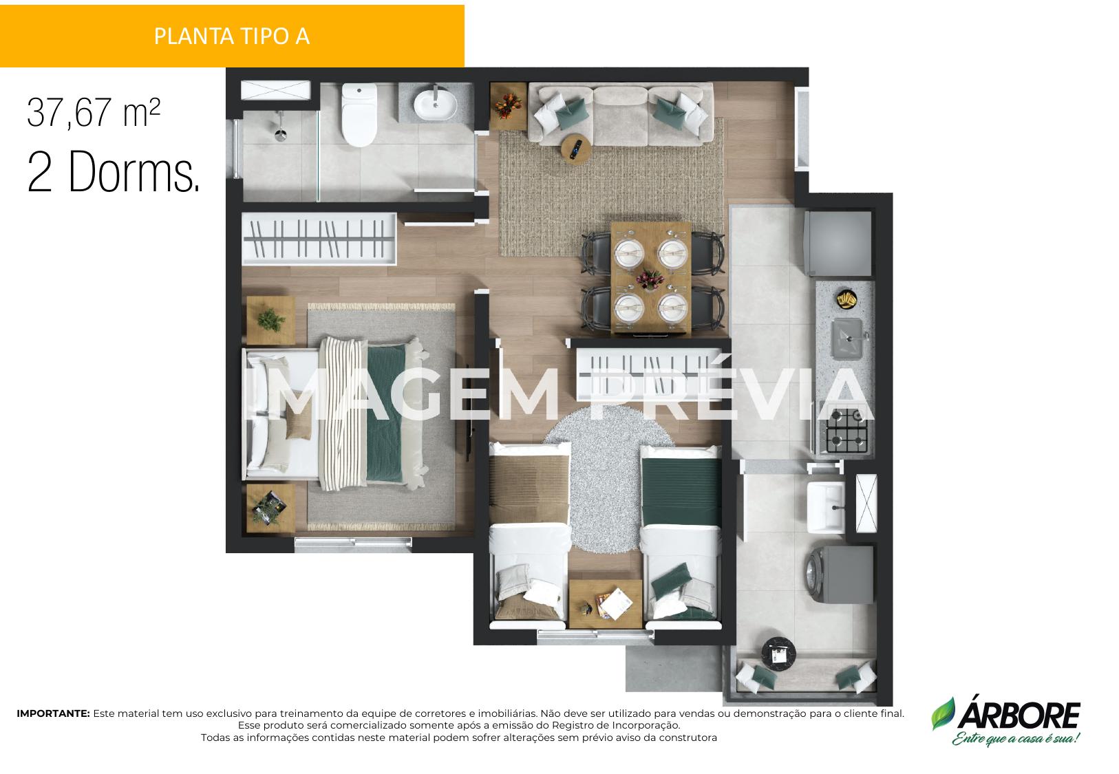 Planta Tipo Vila dos Jatobás